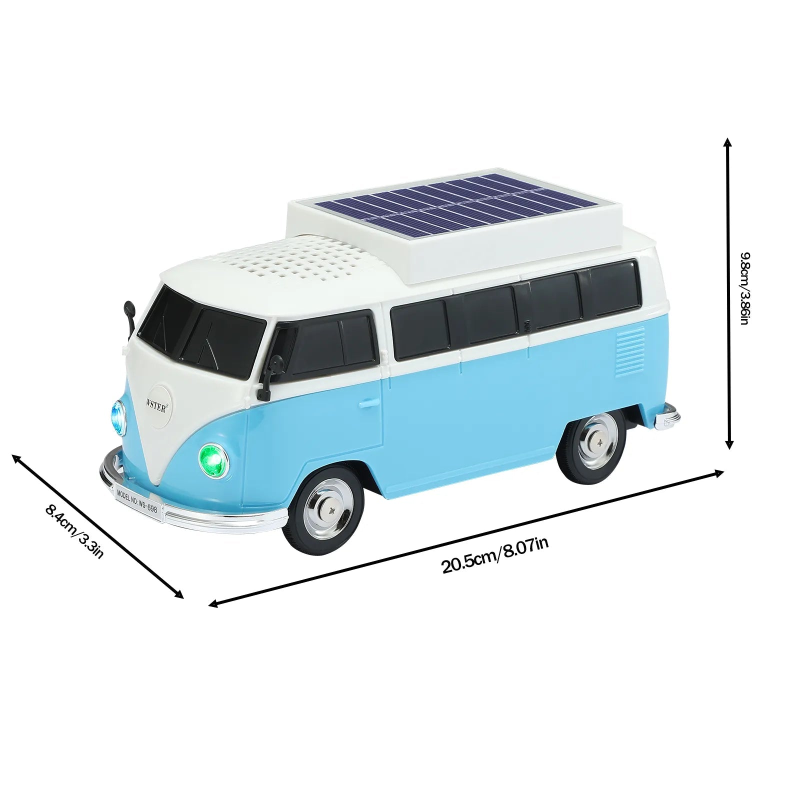 WSTER WS - 698 Retro Minibus Solar Bluetooth Speaker - WSTER