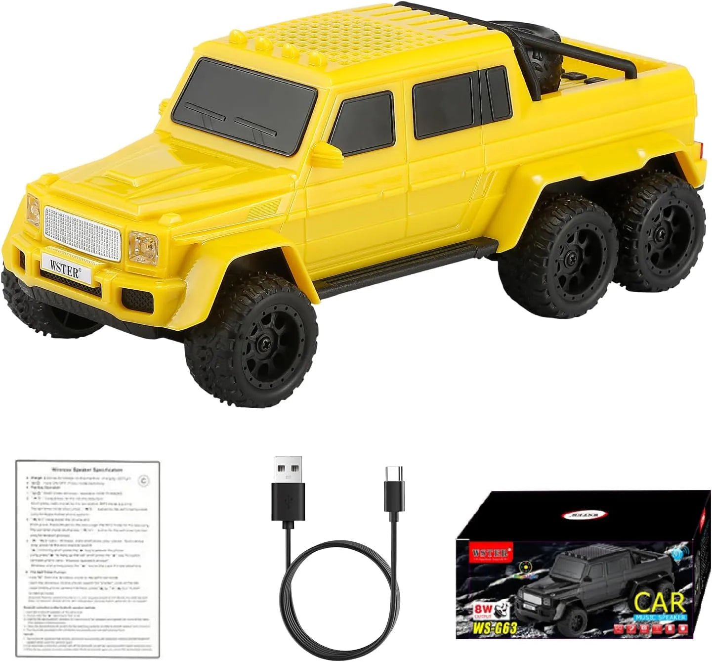 WSTER WS - G63 6 - Wheel Pickup Truck Bluetooth Speaker - WSTER