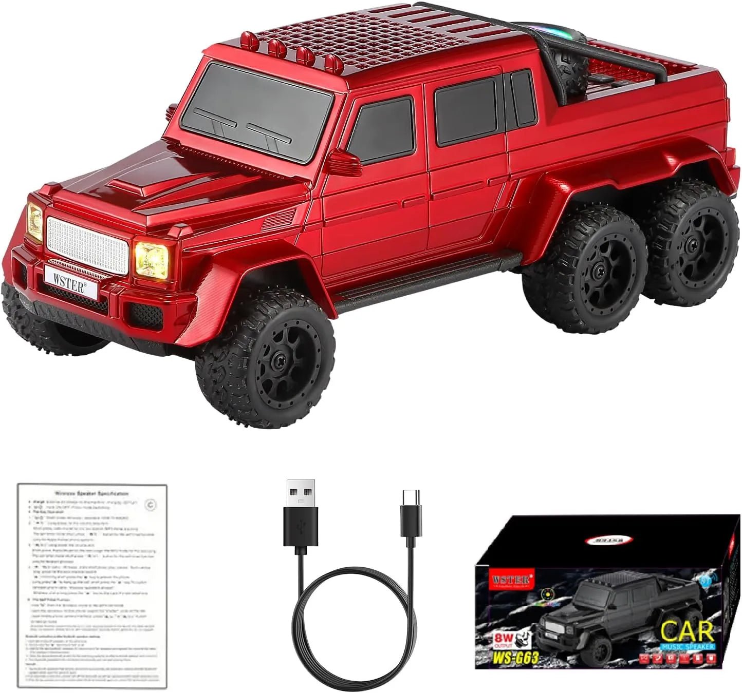 WSTER WS - G63 6 - Wheel Pickup Truck Bluetooth Speaker - WSTER