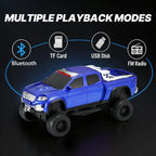 WSTER WS - X65 Pickup Truck Replica Bluetooth Speaker – HD Sound, FM Radio, TWS Stereo, LED Party Lights, USB/TF Playback, Built - in Mic – Cool Portable Car Design Speaker for Outdoors & Home - WSTER