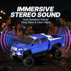 WSTER WS - X65 Pickup Truck Replica Bluetooth Speaker – HD Sound, FM Radio, TWS Stereo, LED Party Lights, USB/TF Playback, Built - in Mic – Cool Portable Car Design Speaker for Outdoors & Home - WSTER