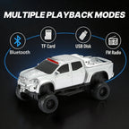 WSTER WS - X65 Pickup Truck Replica Bluetooth Speaker – HD Sound, FM Radio, TWS Stereo, LED Party Lights, USB/TF Playback, Built - in Mic – Cool Portable Car Design Speaker for Outdoors & Home - WSTER