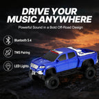 WSTER WS - X65 Pickup Truck Replica Bluetooth Speaker – HD Sound, FM Radio, TWS Stereo, LED Party Lights, USB/TF Playback, Built - in Mic – Cool Portable Car Design Speaker for Outdoors & Home - WSTER