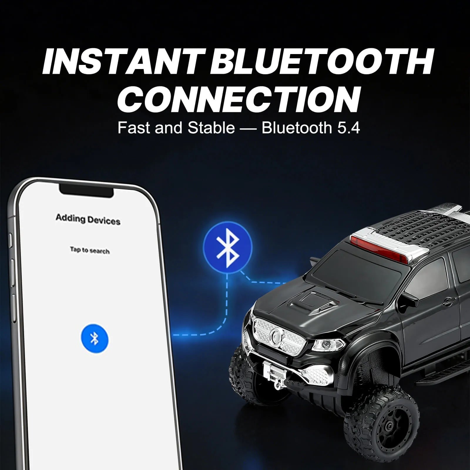 WSTER WS - X65 Pickup Truck Replica Bluetooth Speaker – HD Sound, FM Radio, TWS Stereo, LED Party Lights, USB/TF Playback, Built - in Mic – Cool Portable Car Design Speaker for Outdoors & Home - WSTER