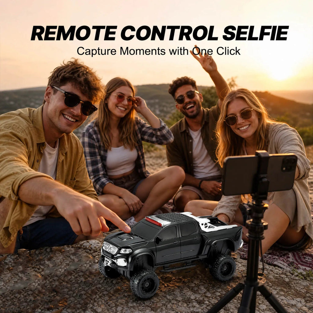 WSTER WS - X65 Pickup Truck Replica Bluetooth Speaker – HD Sound, FM Radio, TWS Stereo, LED Party Lights, USB/TF Playback, Built - in Mic – Cool Portable Car Design Speaker for Outdoors & Home - WSTER