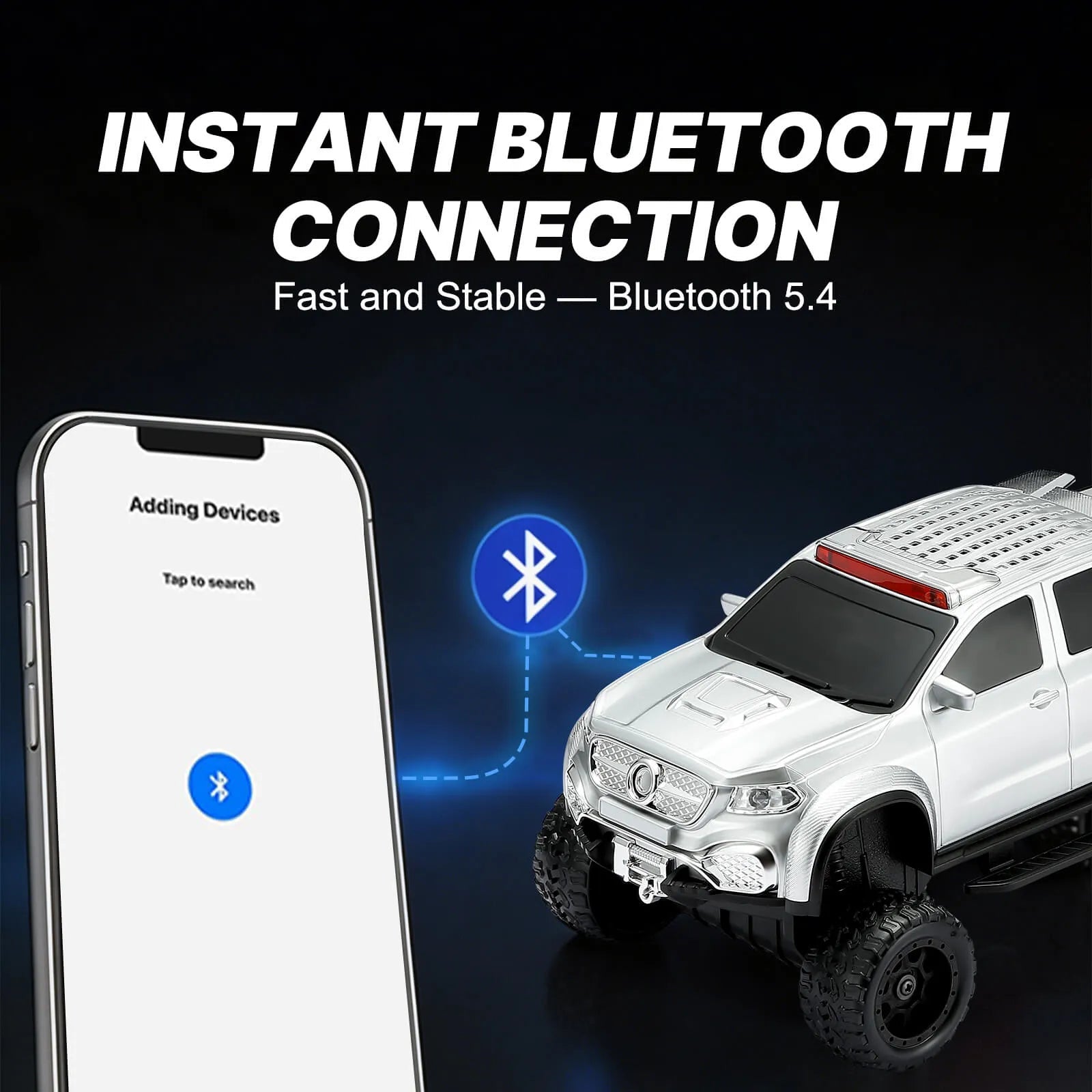 WSTER WS - X65 Pickup Truck Replica Bluetooth Speaker – HD Sound, FM Radio, TWS Stereo, LED Party Lights, USB/TF Playback, Built - in Mic – Cool Portable Car Design Speaker for Outdoors & Home - WSTER