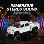 WSTER WS - X65 Pickup Truck Replica Bluetooth Speaker – HD Sound, FM Radio, TWS Stereo, LED Party Lights, USB/TF Playback, Built - in Mic – Cool Portable Car Design Speaker for Outdoors & Home - WSTER