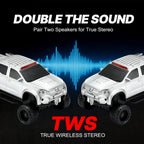 WSTER WS - X65 Pickup Truck Replica Bluetooth Speaker – HD Sound, FM Radio, TWS Stereo, LED Party Lights, USB/TF Playback, Built - in Mic – Cool Portable Car Design Speaker for Outdoors & Home - WSTER